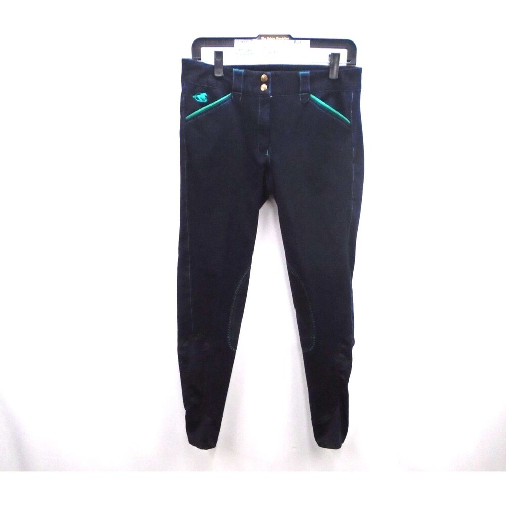 SmartPak Piper Breeches Womens 28L Navy Blue Teal Horse Riding Pants Equestrian